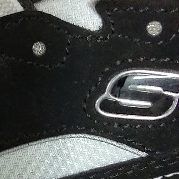 Skechers Women's  D'Lites Sport Biggest Fan Black White Glitter Size 7.5 - Picture 10 of 15